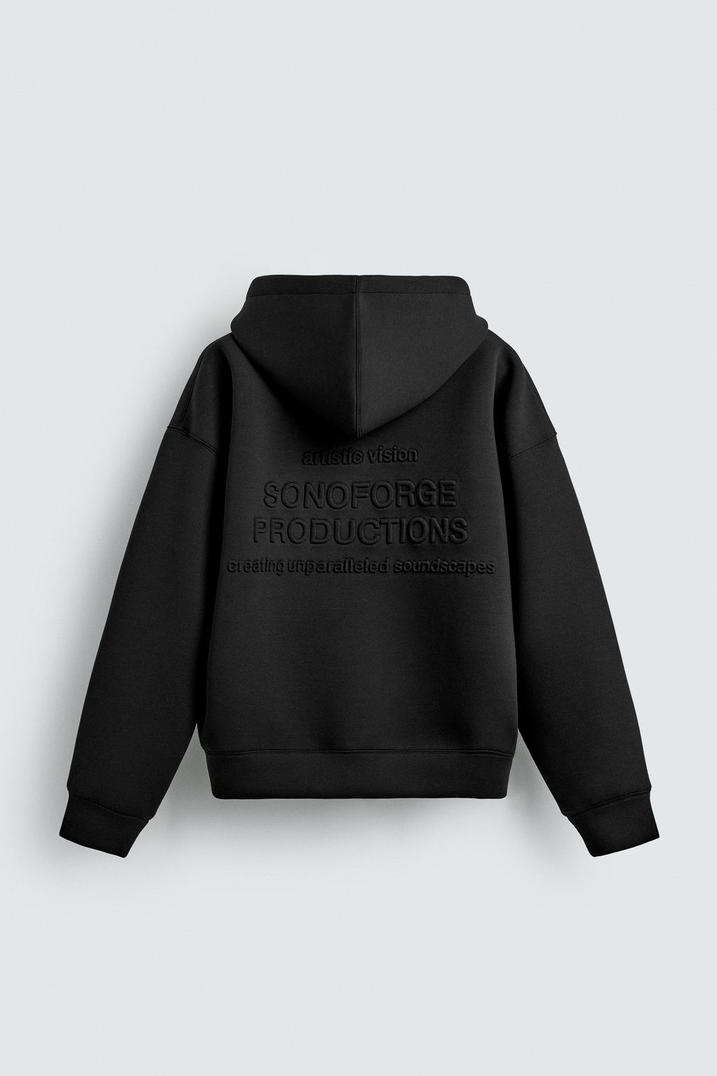 NEOPRENE-EFFECT SWEATSHIRT WITH EMBOSSED TEXT - Zara фото 6