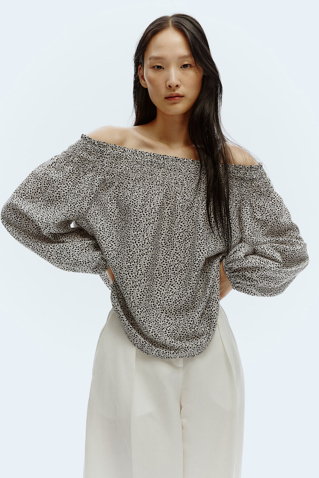 Blusa off-the-shoulder - H&m фото 3