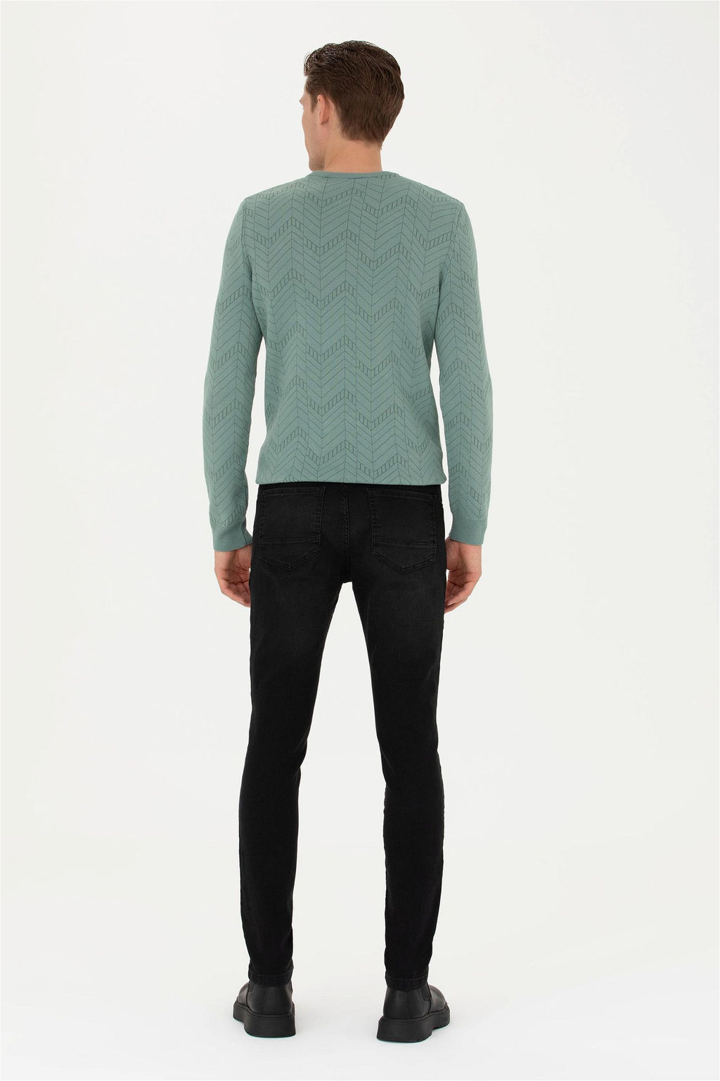 Брюки джинсовые U. S. Polo Assn темно-серые из хлопка - U.s. polo assn фото 11