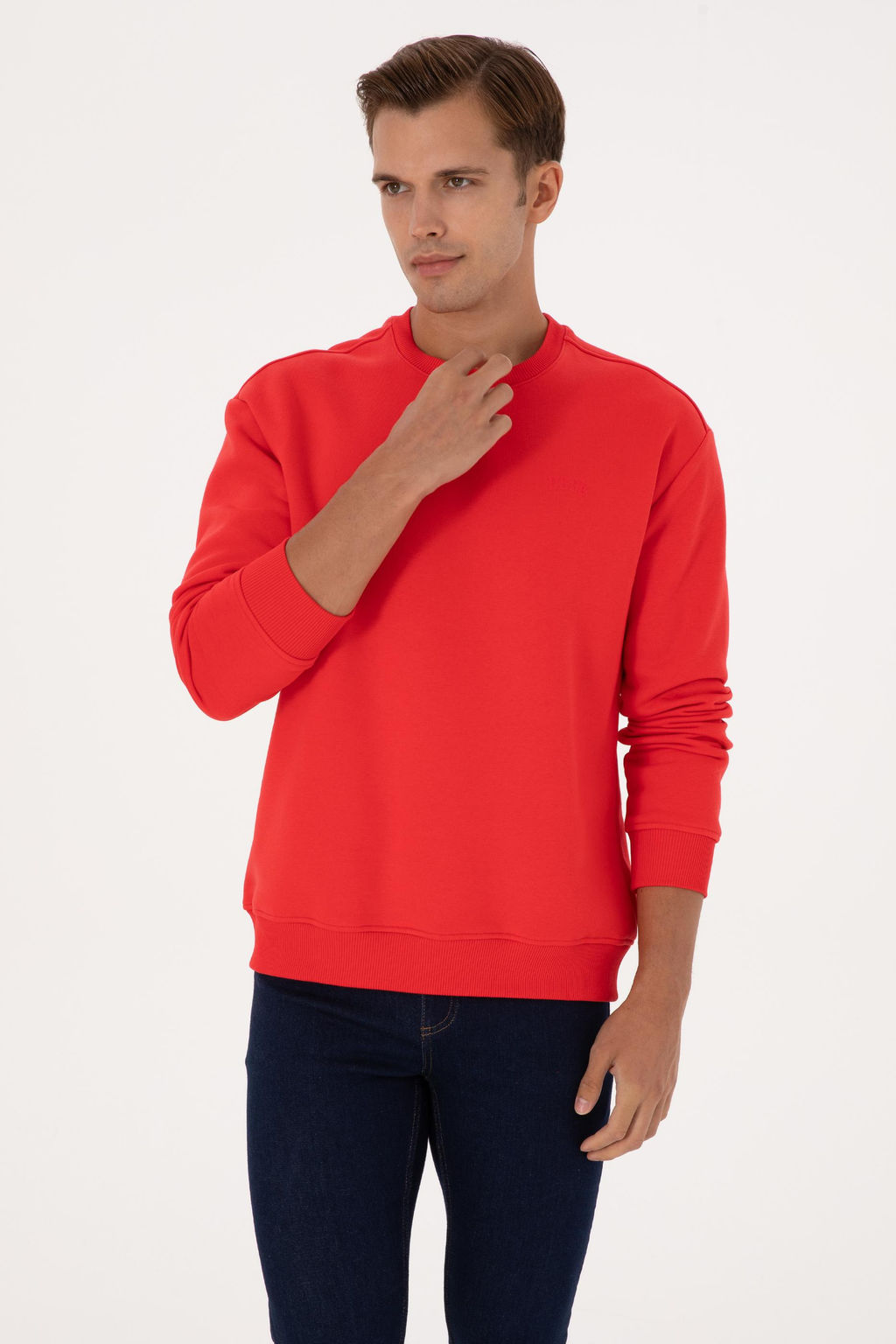 Erkek K_rm_z_ Basic Sweatshirt - U.s. polo assn фото 3