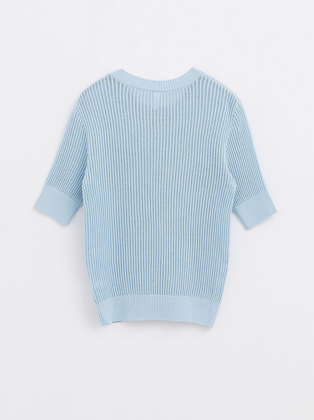 CONTE Ажурный джемпер из пряжи с органическим хлопком и модалом LDK 128 light steel blue