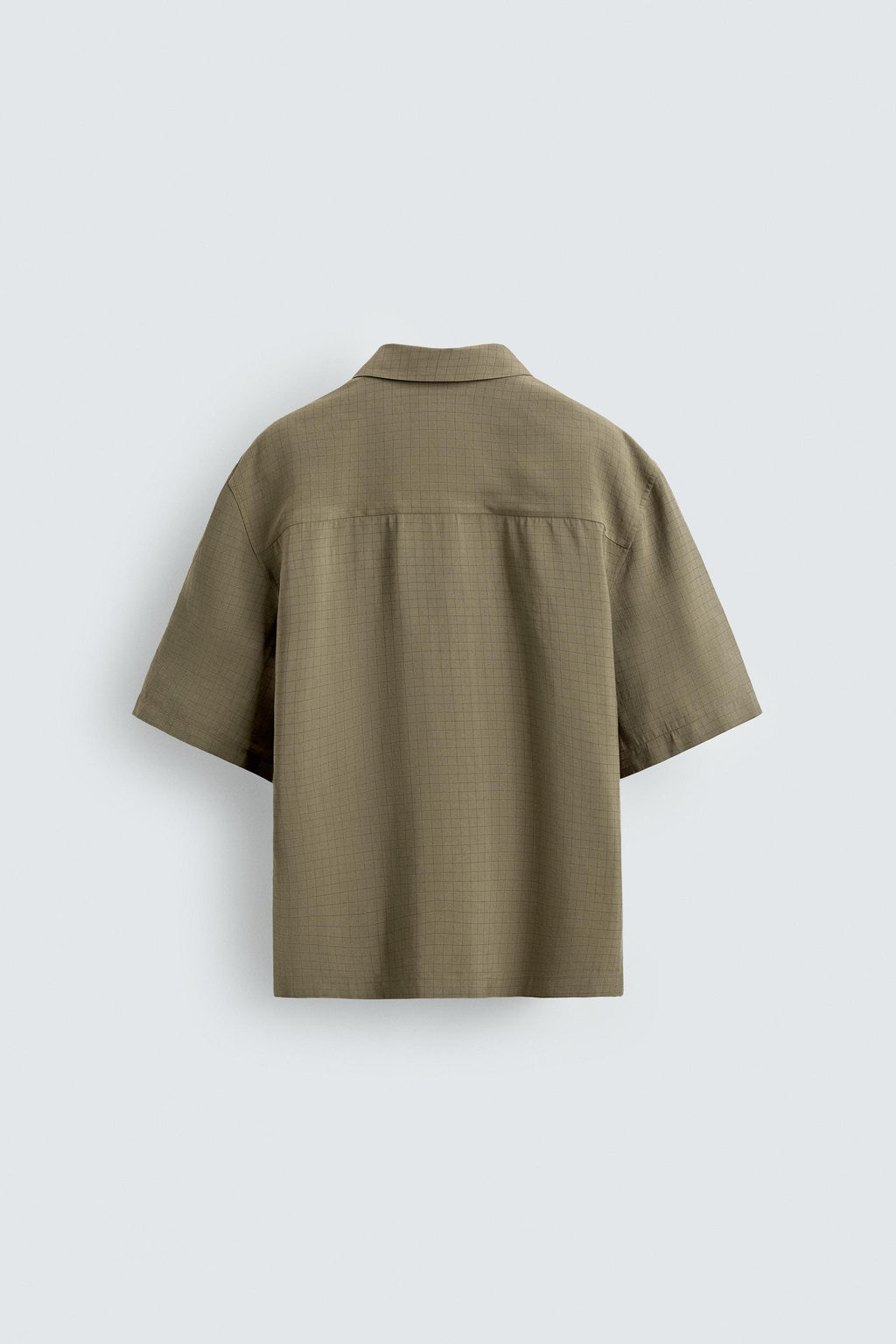CAMISA FLUIDA CUADROS / Khaki