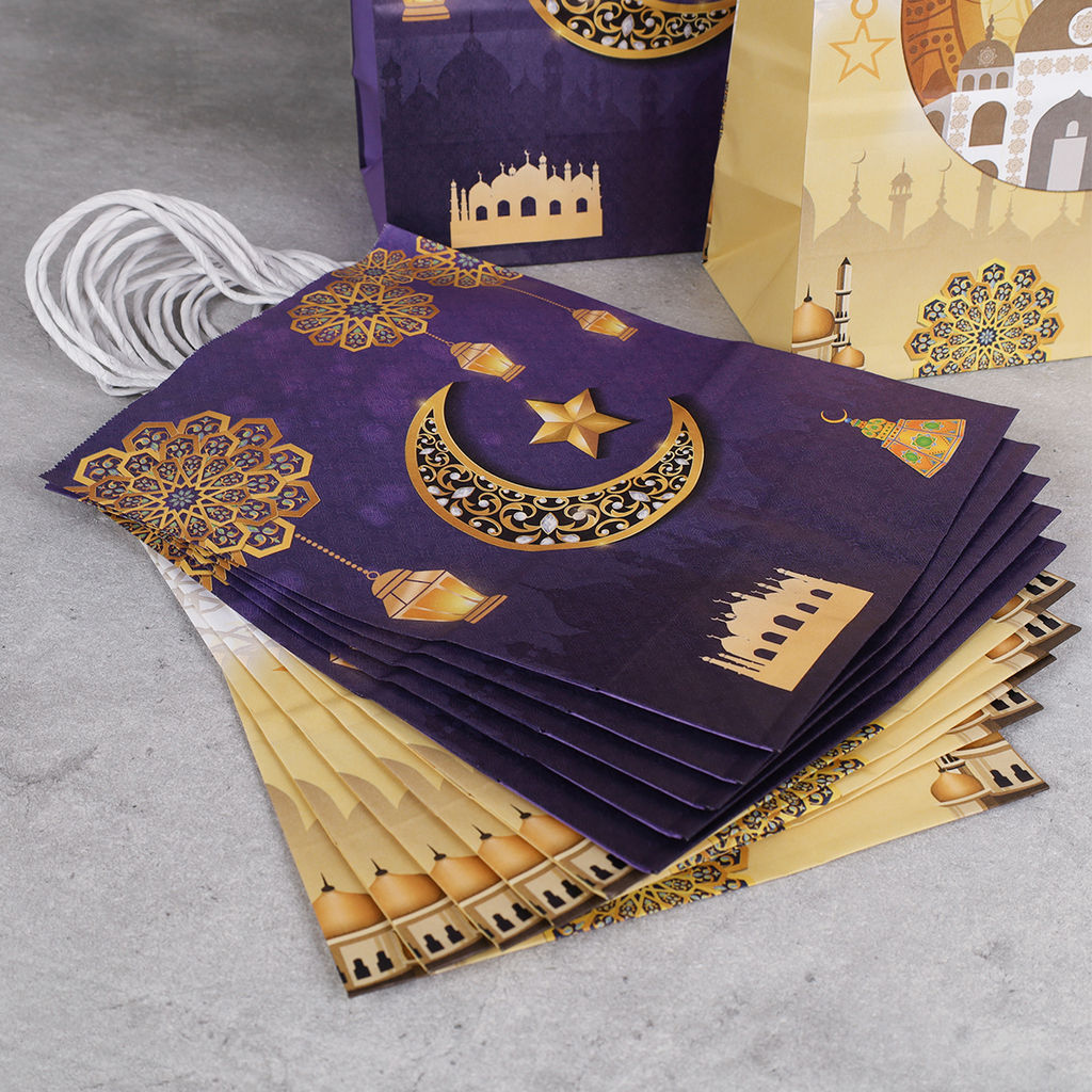 Цена за 12 шт. Пакет подарочный набор 12 штук 27х21х11 см Мусульманский / M364-3/4 /уп 50/ - Галеонтрейд фото 4