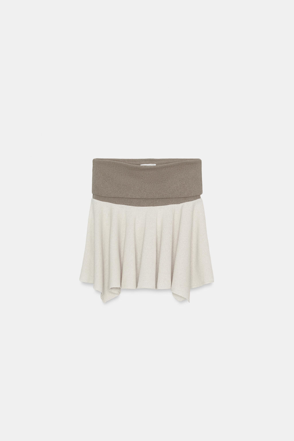 FALDA MINI R?STICA CONTRASTE / Crudo / Beige - Zara фото 5