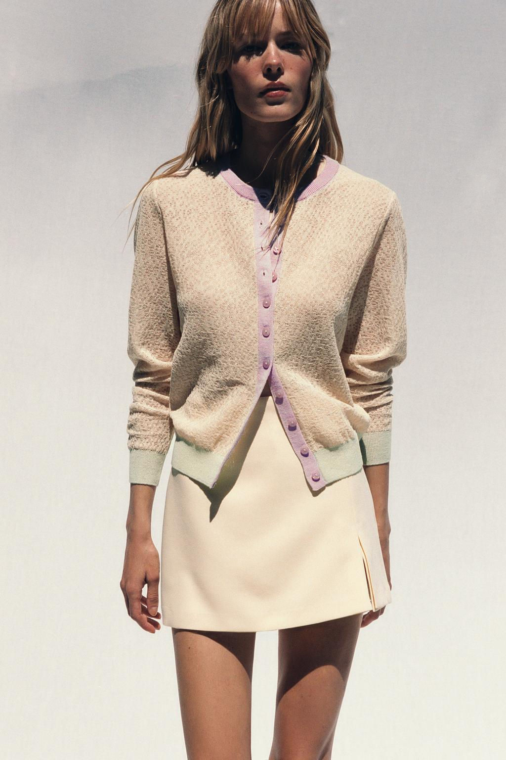 COLOUR BLOCK CARDIGAN - Zara фото 10