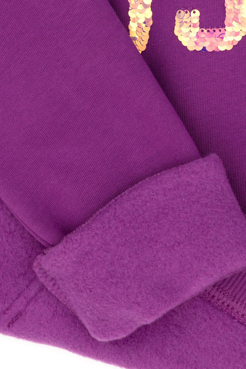 K_z _ocuk Violet Basic Kap__onlu Sweatshirt