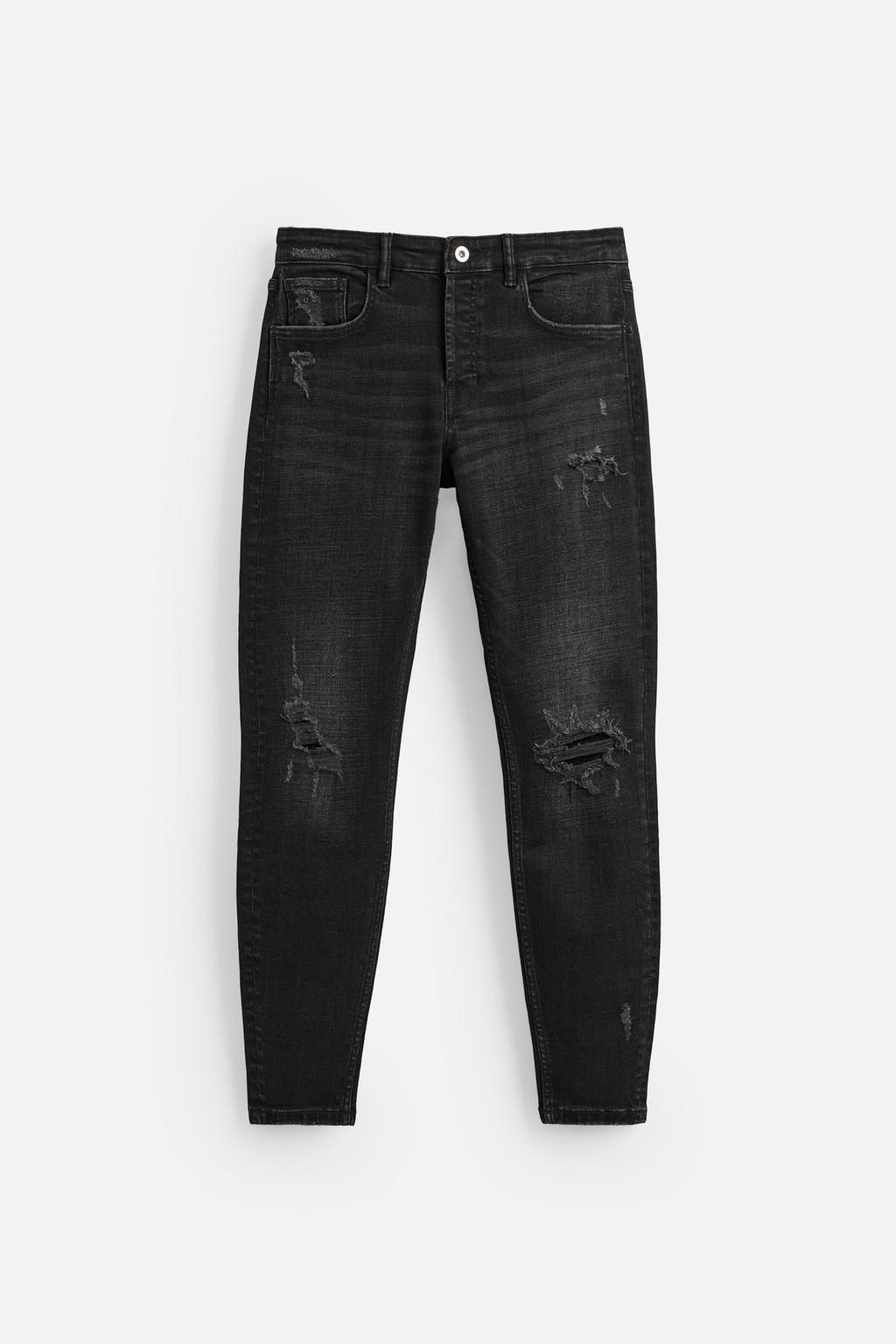 RIPPED SKINNY FIT JEANS - Zara фото 37