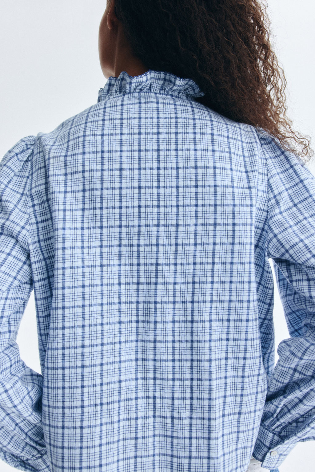 Blusa de algod?n con cuello de volante - H&m фото 4