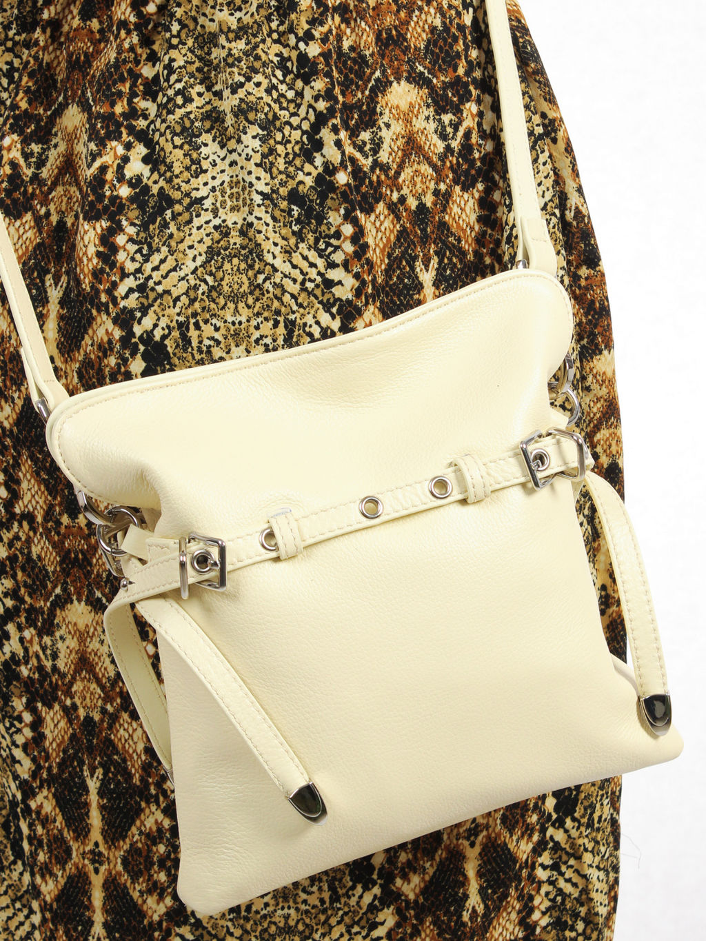 LACCOMA сумка АЛ3020-6-светло желтый натуральная кожа хлопок  фото 7