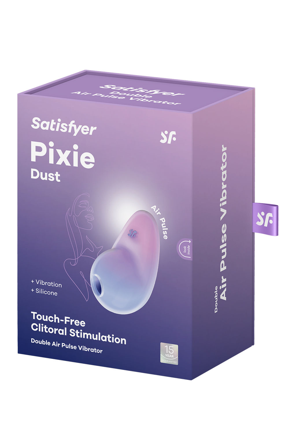 Вакуумный стимулятор клитора Satisfyer Pixie Dust, силикон, фиолетовый