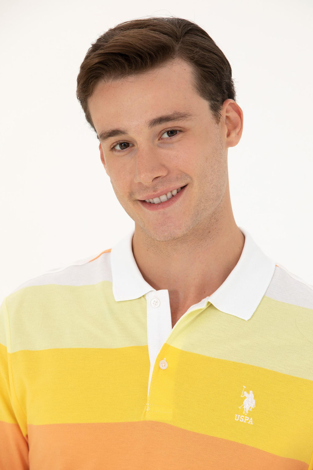 U. S. Polo Assn Мужская оранжевая футболка с воротником-поло - U.s. polo assn фото 16
