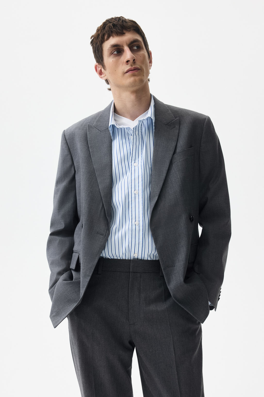 Americana de doble botonadura Relaxed Fit - H&m фото 4