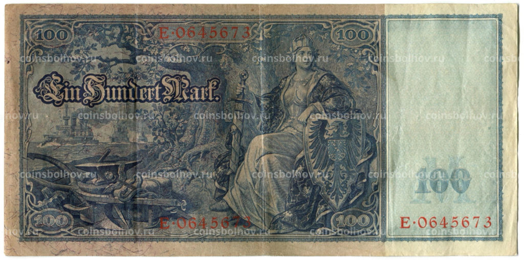 Банкнота 100 марок 1910 года Германия