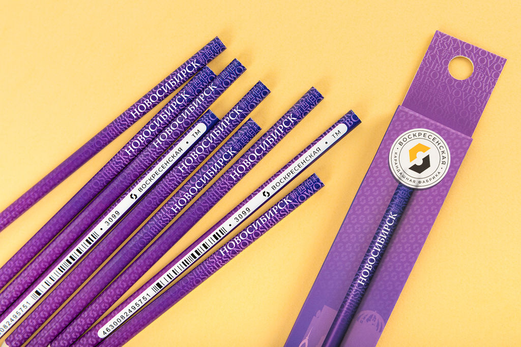 ВКФ Мой любимый город SUV-047 Карандаш графитный заточенный ТМ (HB) 4 шт. Новосибирск - Vista-artista фото 4