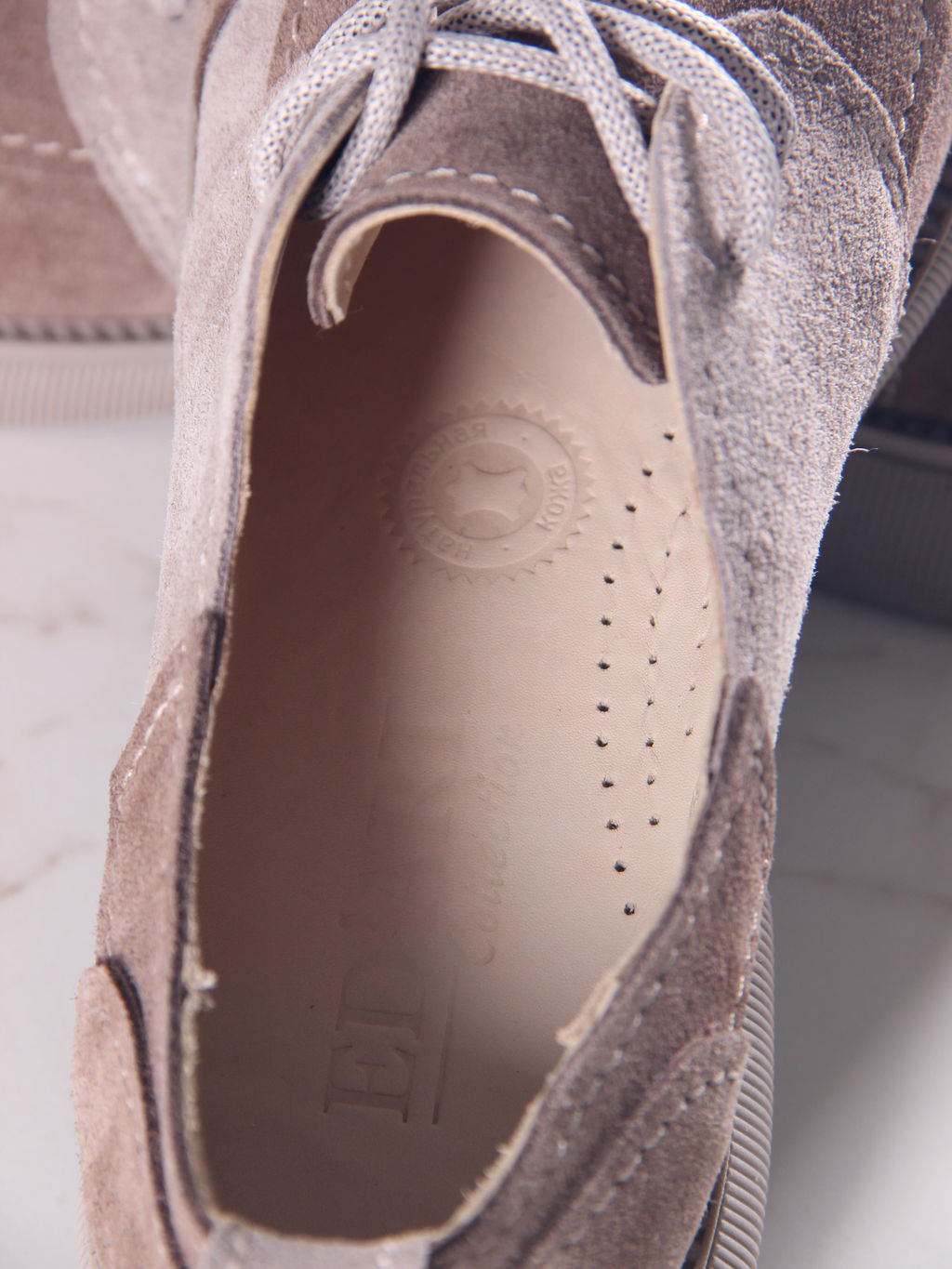 Полуботинки туфли EDART 205.патриция ka. ваниль серо коричневый замша фото 12