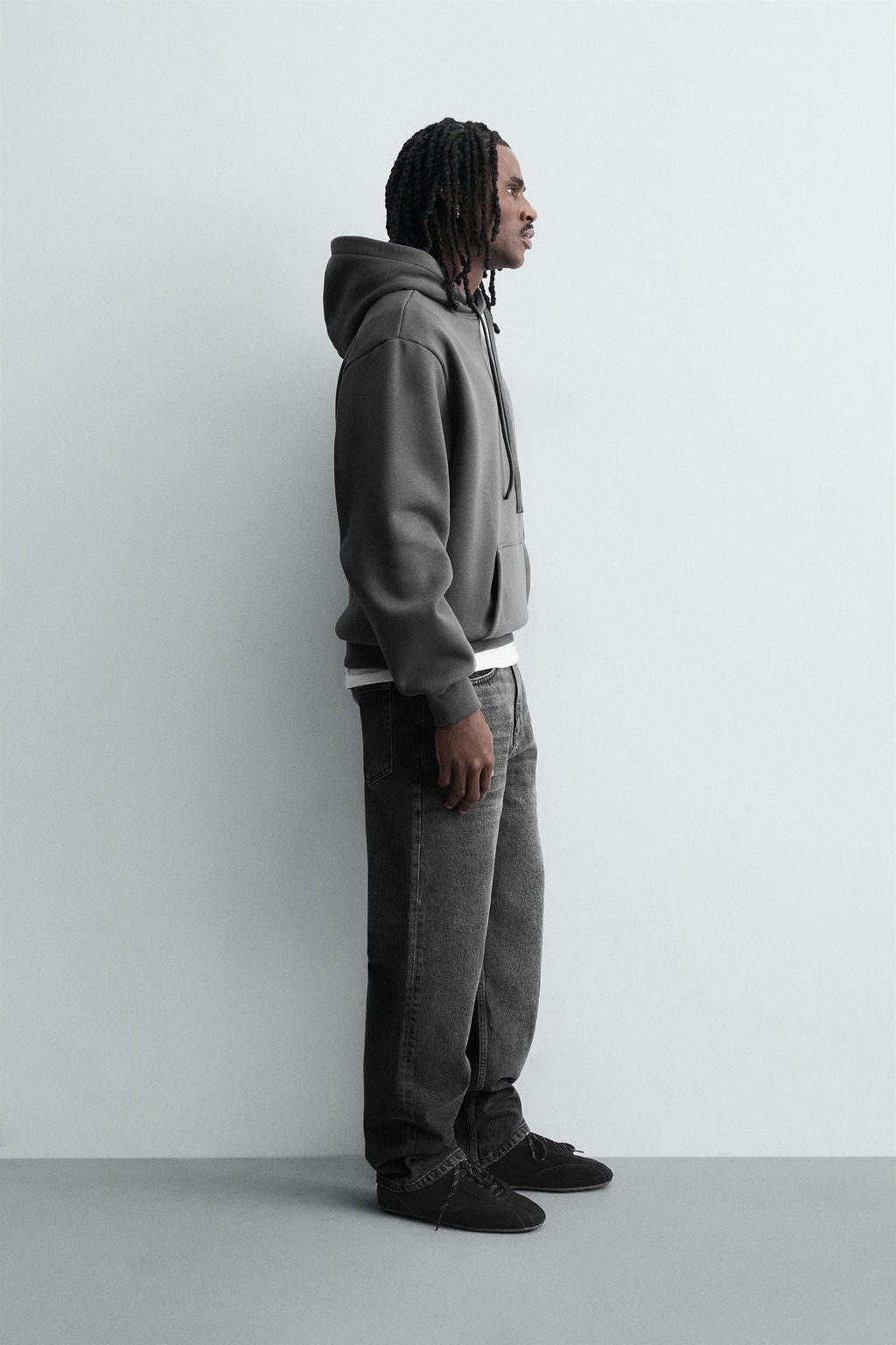 SUDADERA CAPUCHA HEAVYWEIGHT B?SICA / Antracita oscuro - Zara фото 4