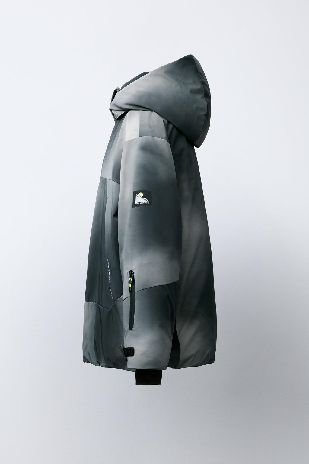 TIE DYE WATER-RESISTANT AND WINDPROOF DETACHABLE HOODIE JACKET RECCO® SYSTEM SKI COLLECTION - Zara фото 4