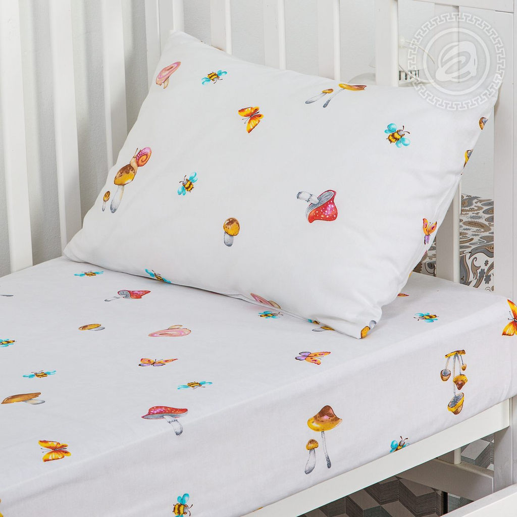 Лесные друзья Детский/Пододеяльник: 1 шт. - 147*112; Простыня: 1 шт. - 150*110; Наволочка: 1 шт. - 40*60; Поплин ясельный