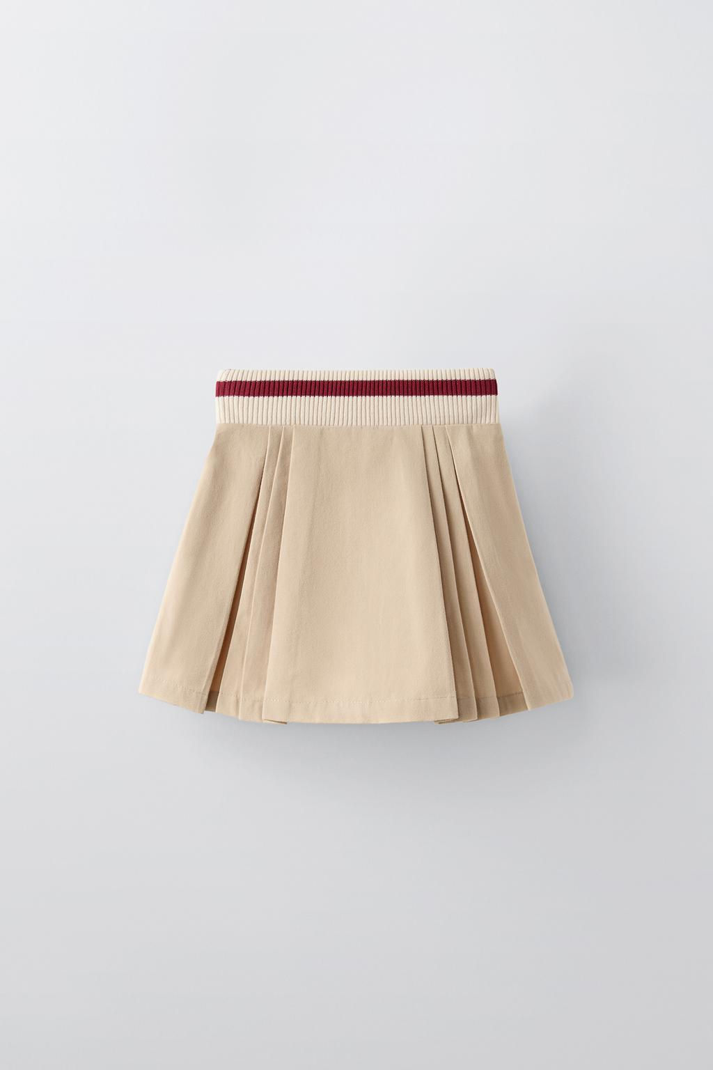 RIBBED BOX PLEAT SKIRT - Zara фото 3