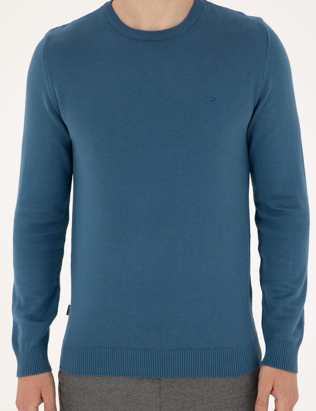 Kobalt Slim Fit Bisiklet Yaka Basic Triko Kazak - Pierre cardin фото 6