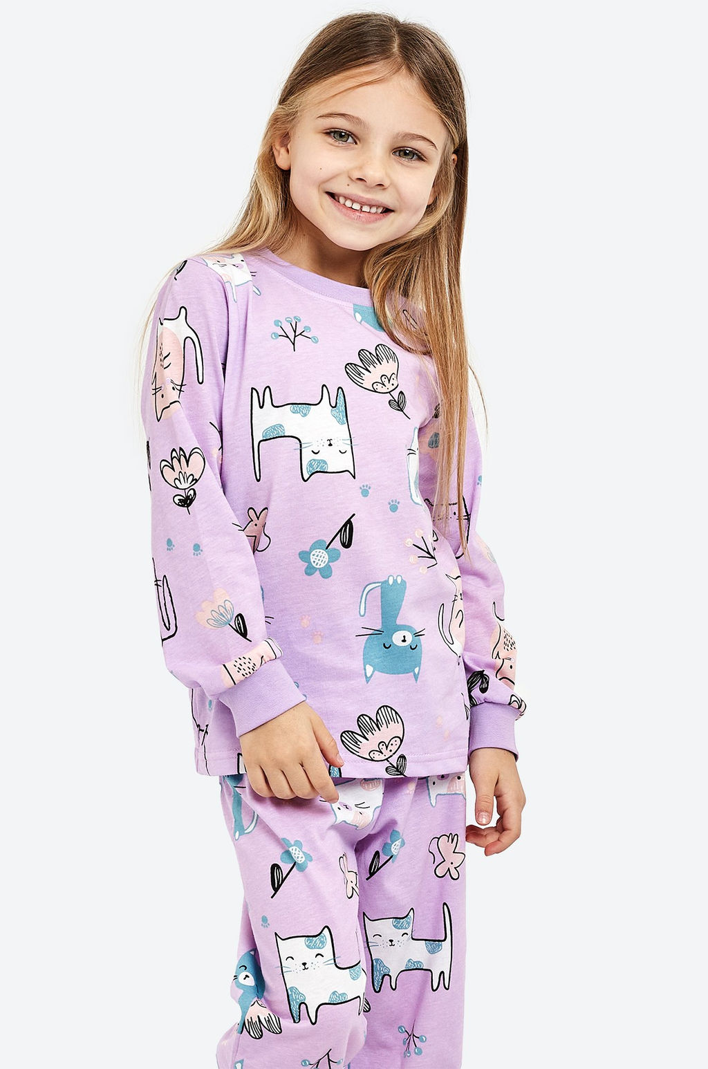 Хлопковая пижама для девочки Happyfox
