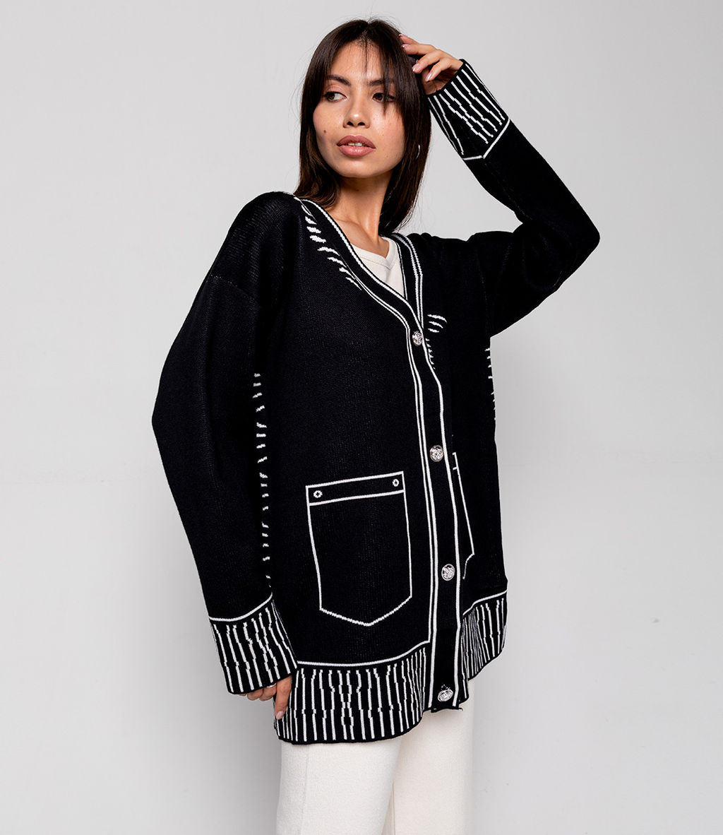 Кардиган #КТ2468, чёрный - Dommod фото 2