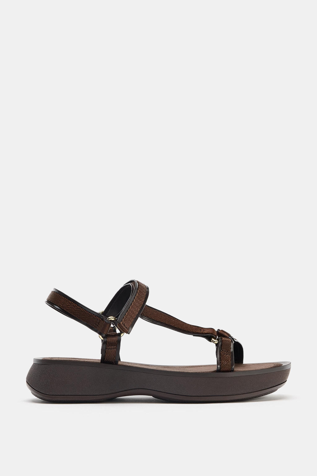 STRAPPY HOOK-AND-LOOP SANDALS - Zara фото 13