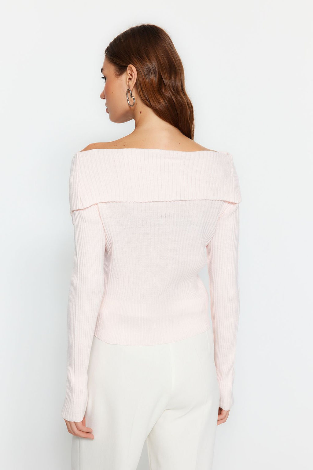 TRENDYOLMILLA Haki Devrik Yaka Triko H?rka TWOAW24HI00284  фото 12