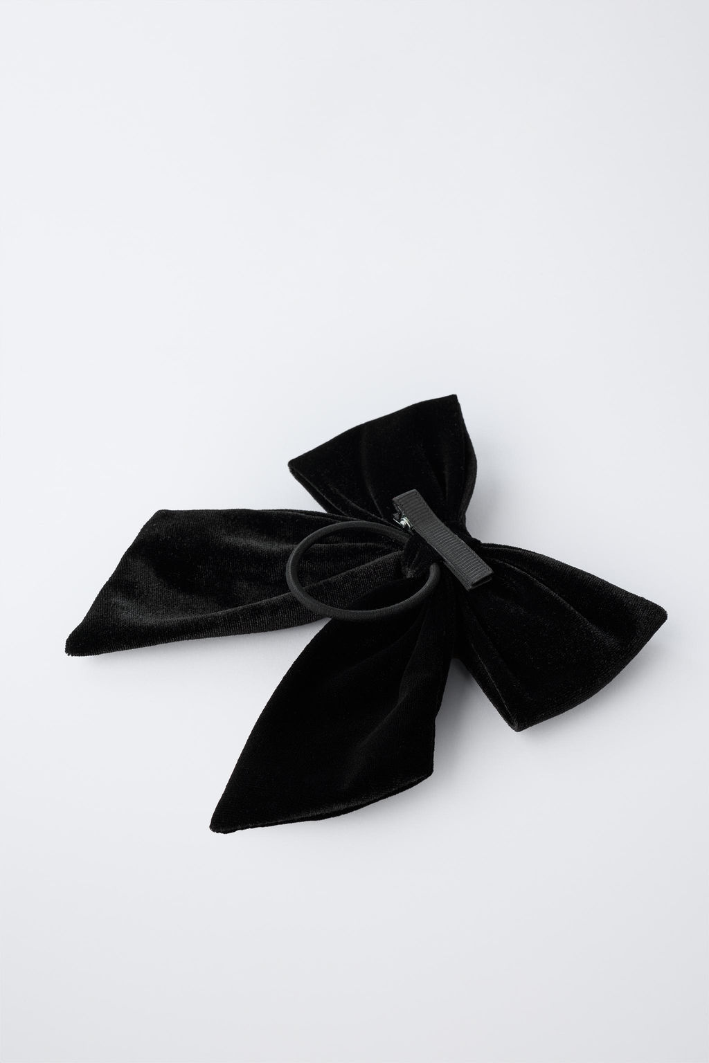 SKULL VELVET BOW CLIP SCRUNCHIE - Zara фото 2