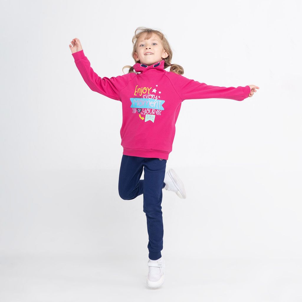 CRB wear/CWKG 62812-46-282 Джемпер модель худи для девочки, фуксия/Ex.Cherubino фото 2