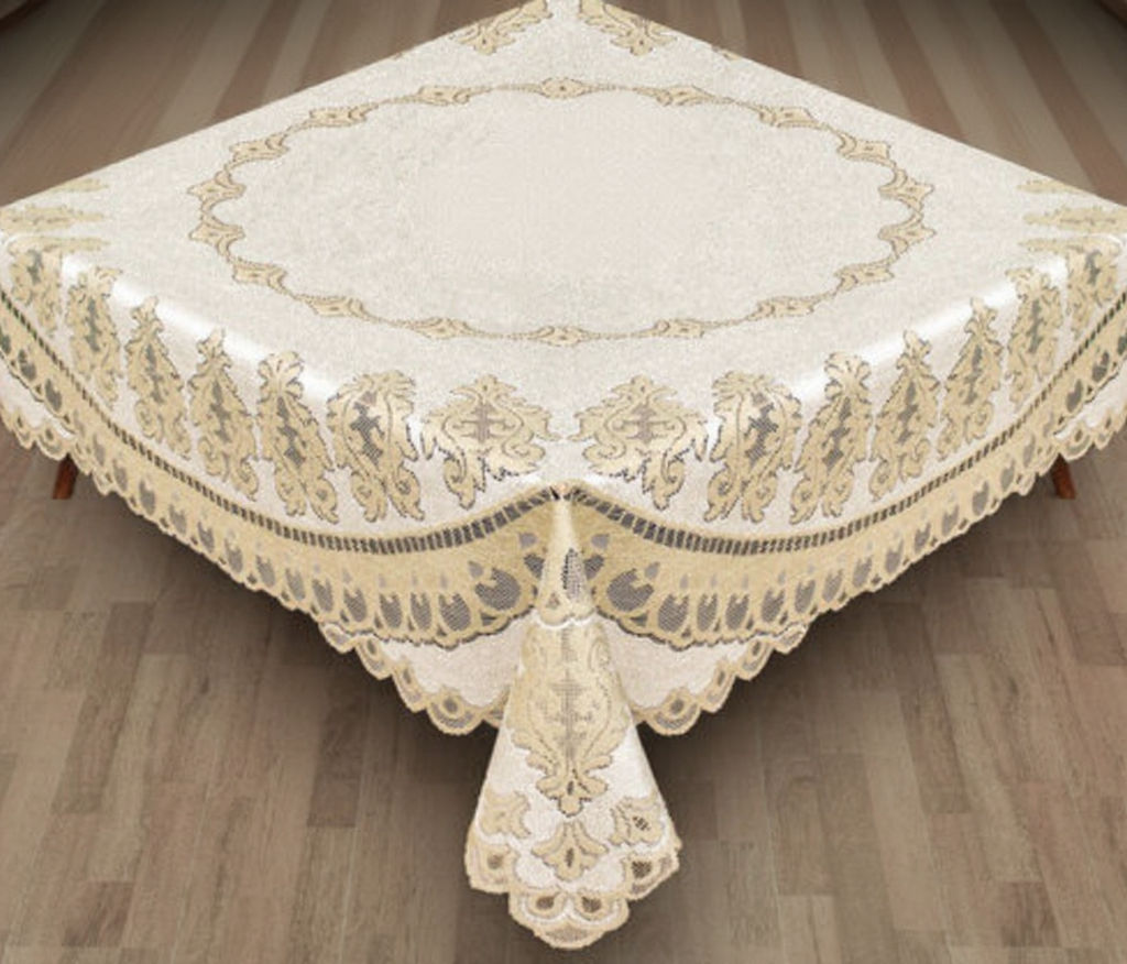 Скатерть арт. 239782/160/3, квадратная, 160 см х 160 см, цвет кремово-золотистый - Firanka фото 5