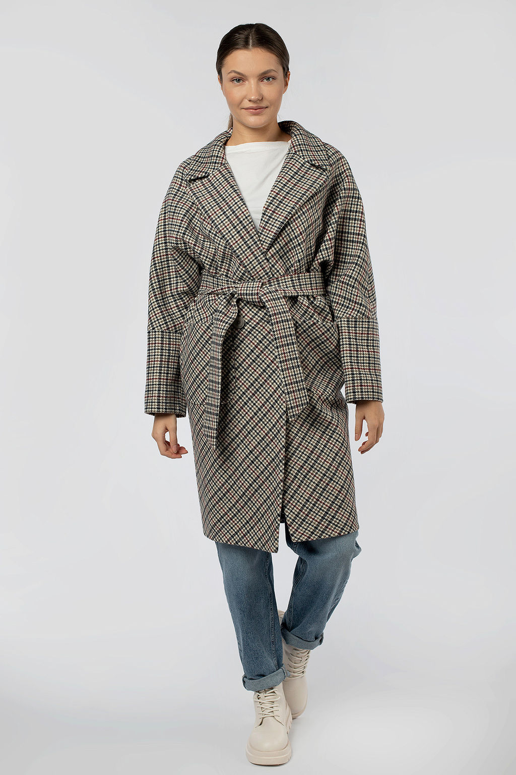 Пальто женское демисезонное (пояс) - El podio фото 2