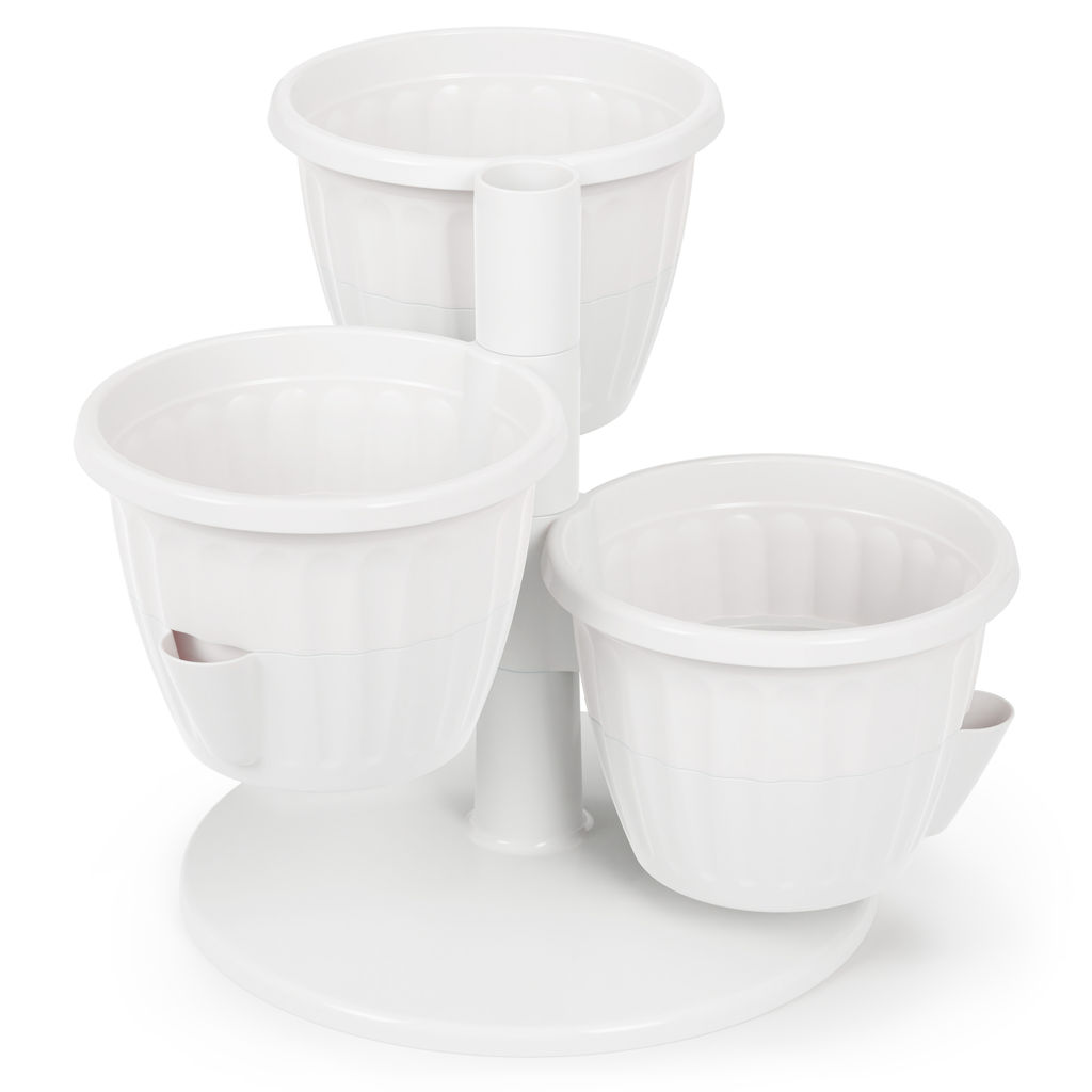 Горшок цв. "Каскад" 0,7л белый М8067