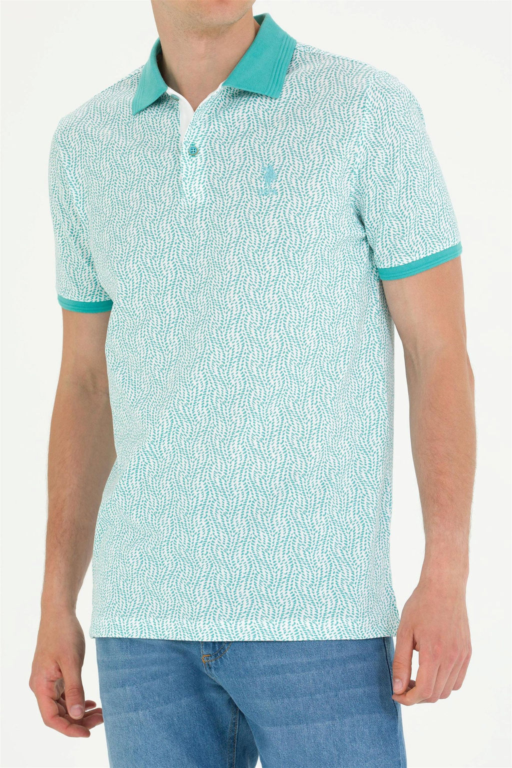 Мужская мятная футболка-поло Неожиданная скидка в корзине - U.s. polo assn фото 6