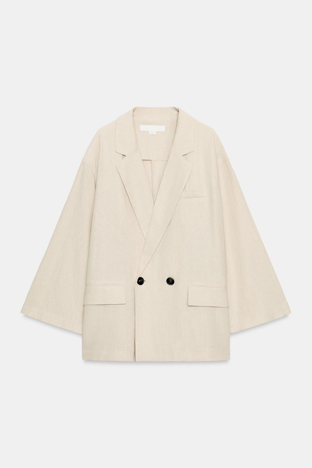 BLAZER CRUZADA CON LINO / Beige claro - Zara фото 8