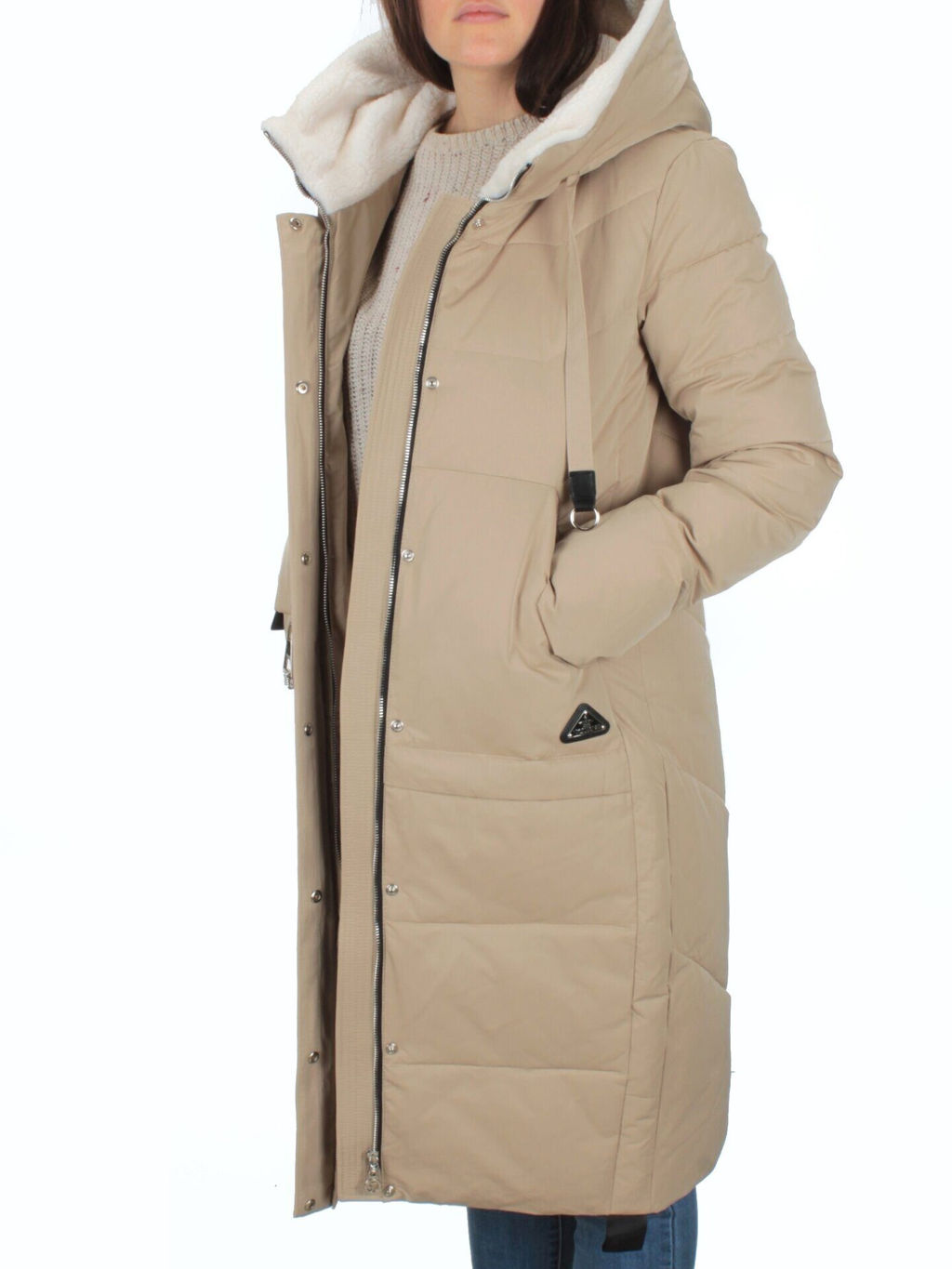 2270 BEIGE Пальто зимнее женское (200 гр. тинсулейт) - Fashion фото 9