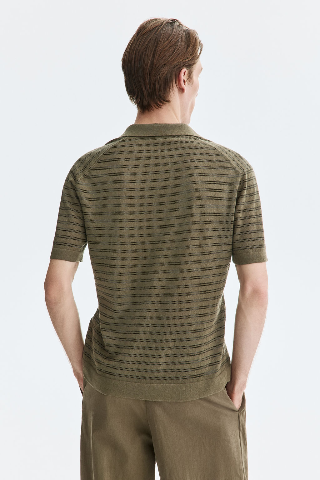 Polo en mezcla de lino Regular Fit - H&m фото 6