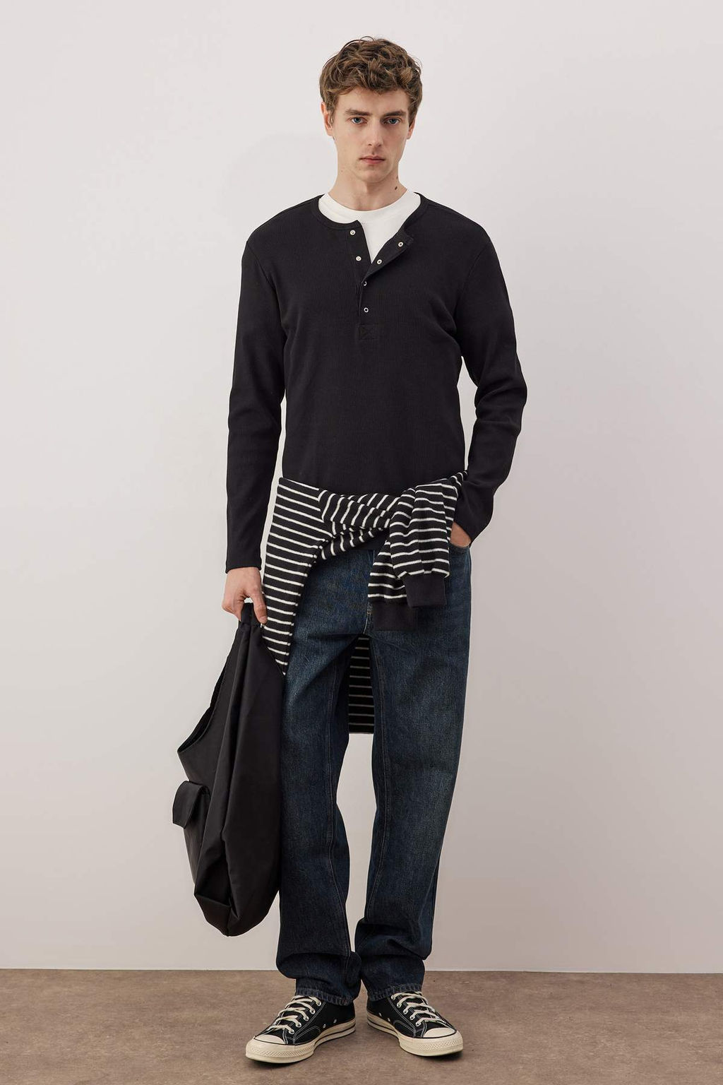 Siyah Regular/Normal Kesim Dugmeli Yaka Ribanal? T-Shirt TMNAW26TS00000 - Trendyolmilla фото 5