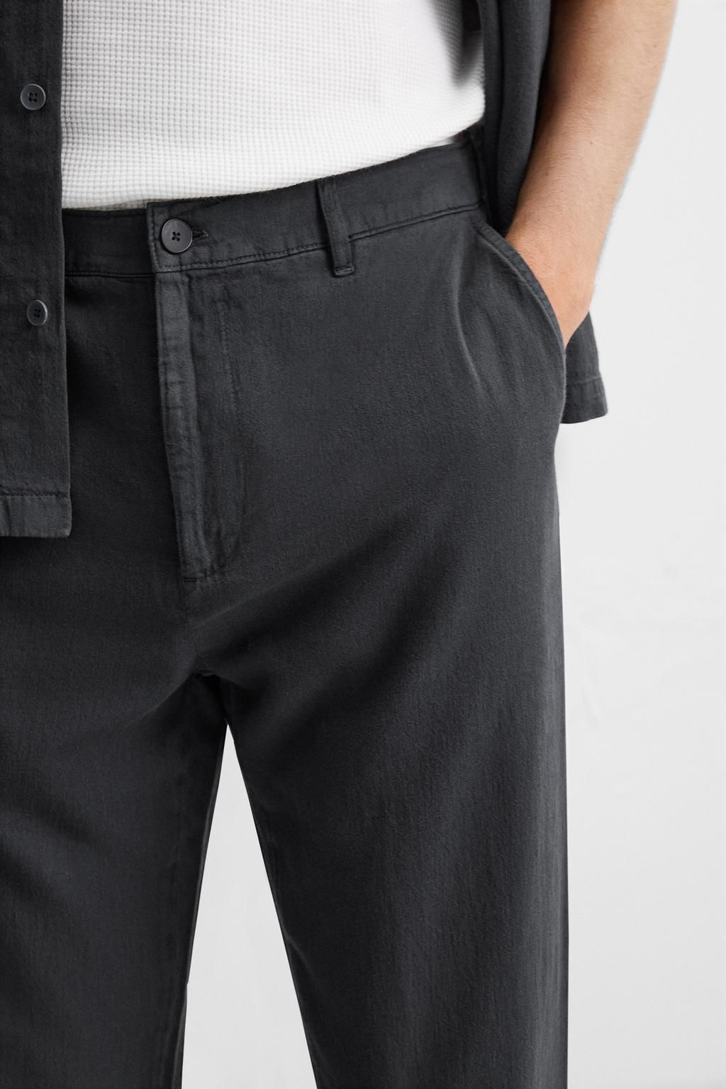 COTTON - LINEN TROUSERS - Zara фото 6