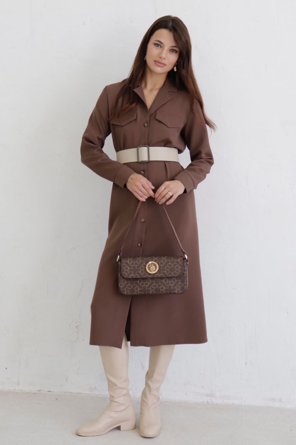 Платье-рубашка с английским воротником - Martichelli фото 104