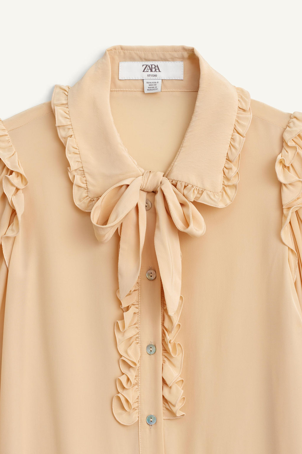 ROMANTIC SHIRT WITH BOW LIMITED EDITION - Zara фото 8