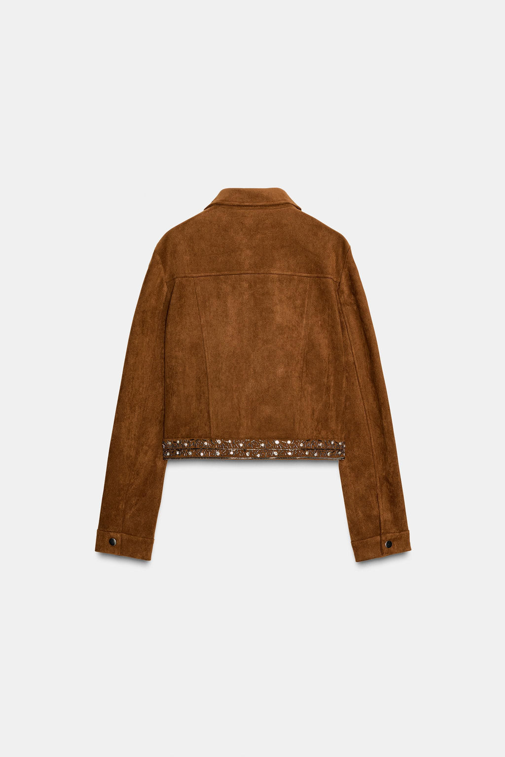 FAUX SUEDE STUDDED JACKET - Zara фото 2