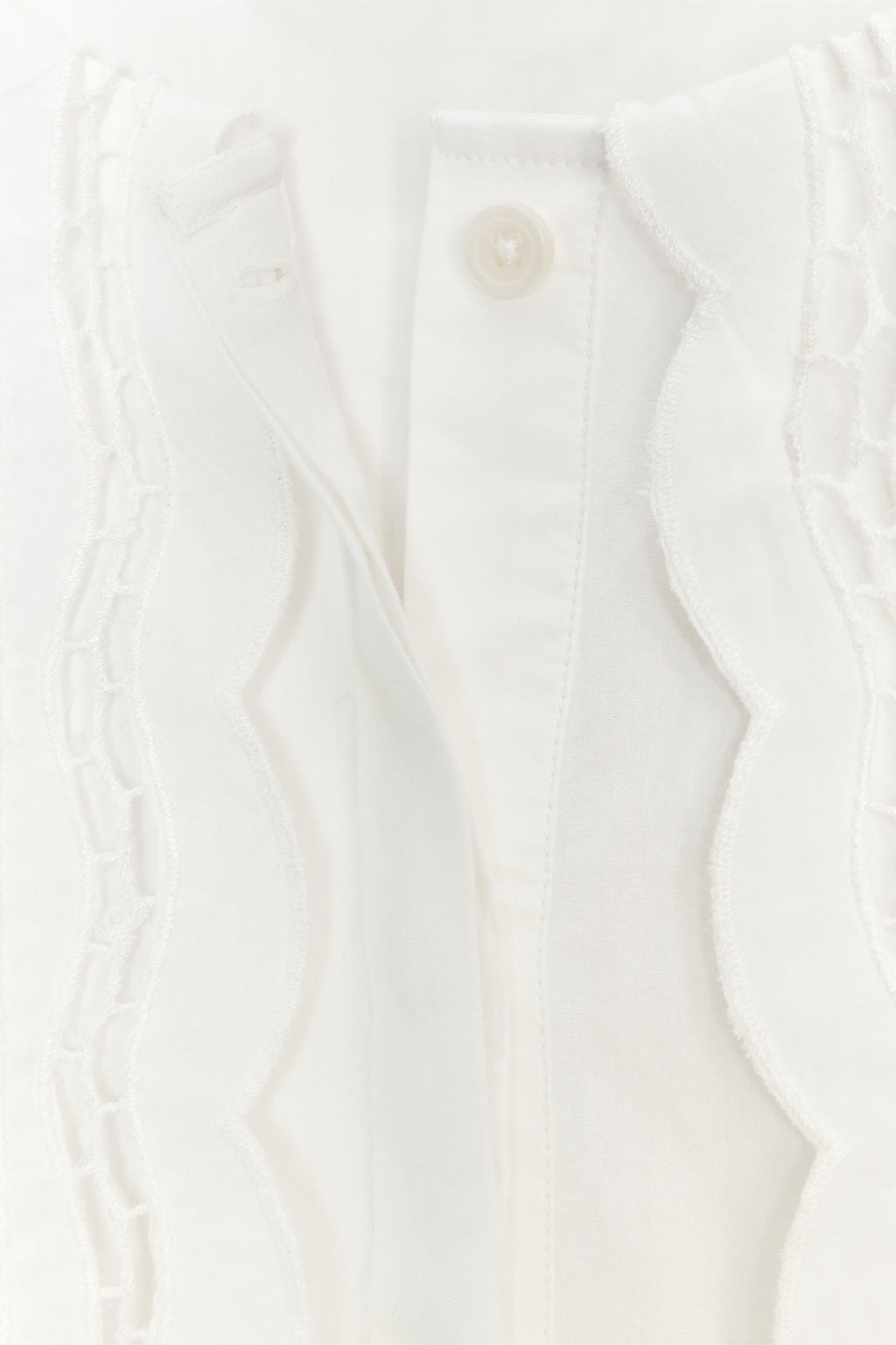 ZW COLLECTION EMBROIDERED COLLAR POPLIN SHIRT - Zara фото 8