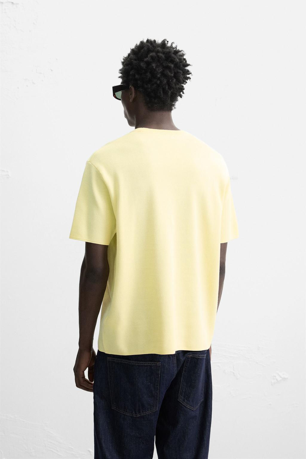 RELAXED FIT KNIT T-SHIRT - Zara фото 19