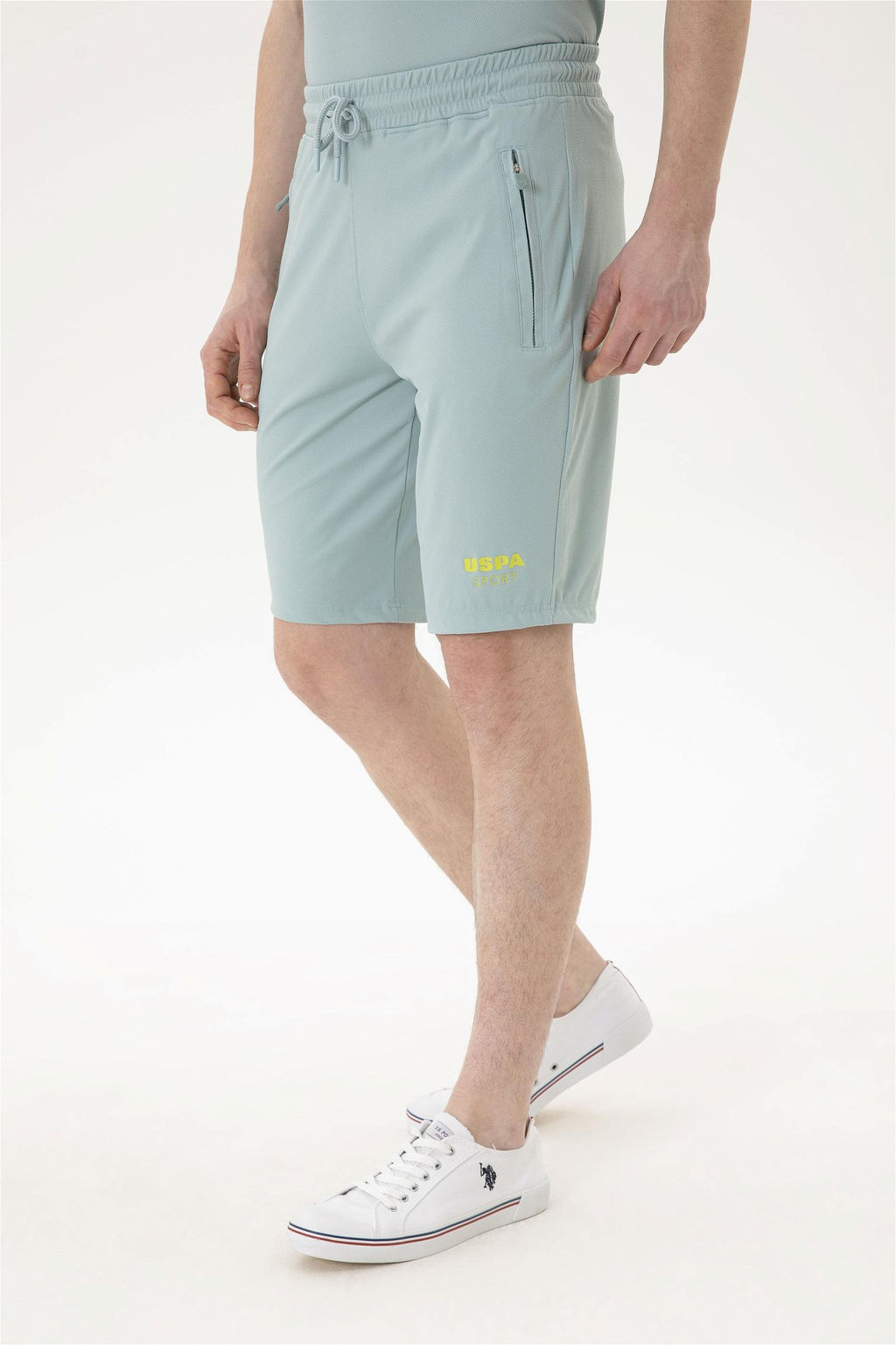 Мужские трикотажные шорты цвета морской волны - U.s. polo assn фото 2