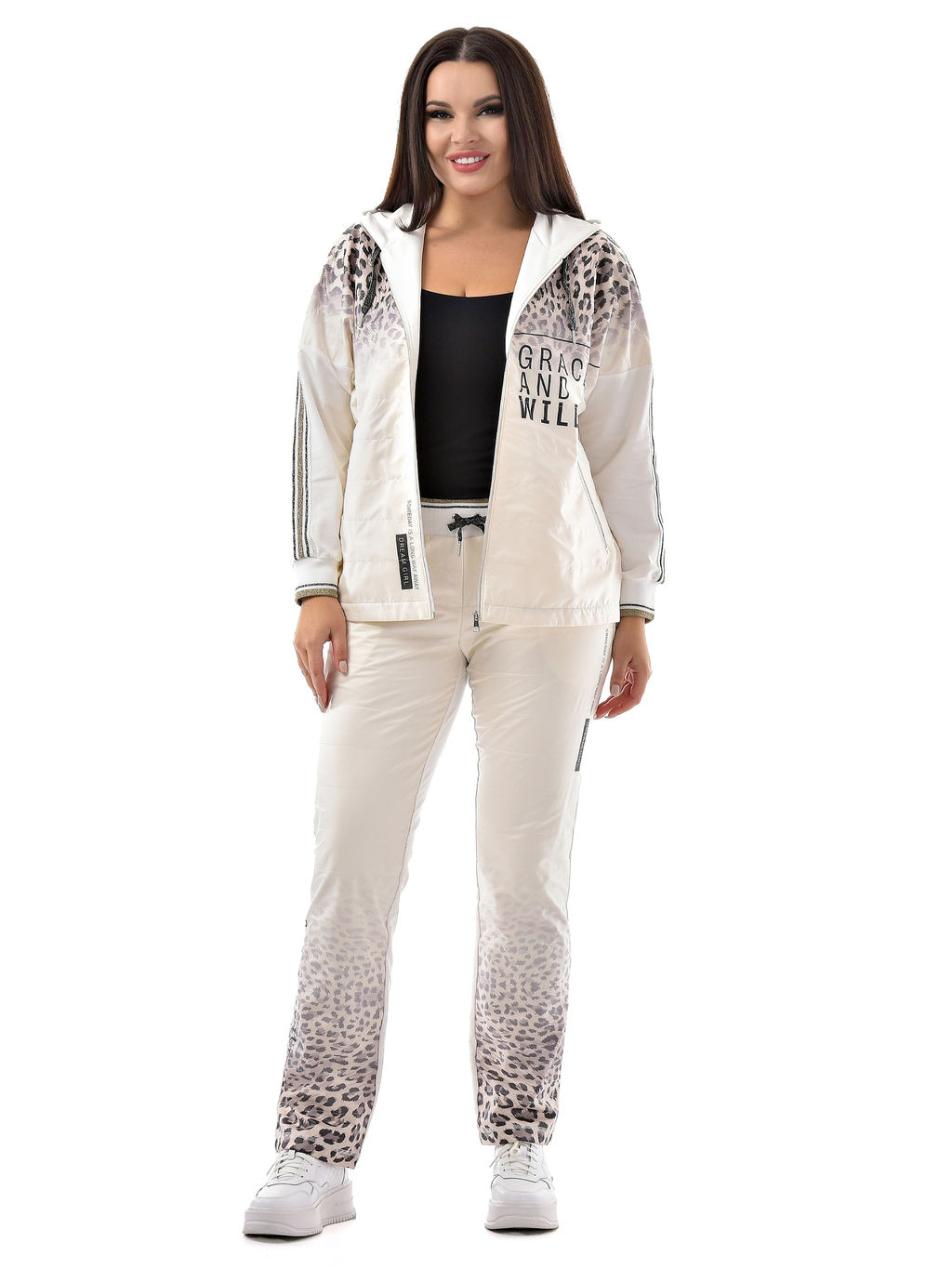 Брюки из тонкого футера  комбинированные с плащевкой . - А+б коллекция фото 14