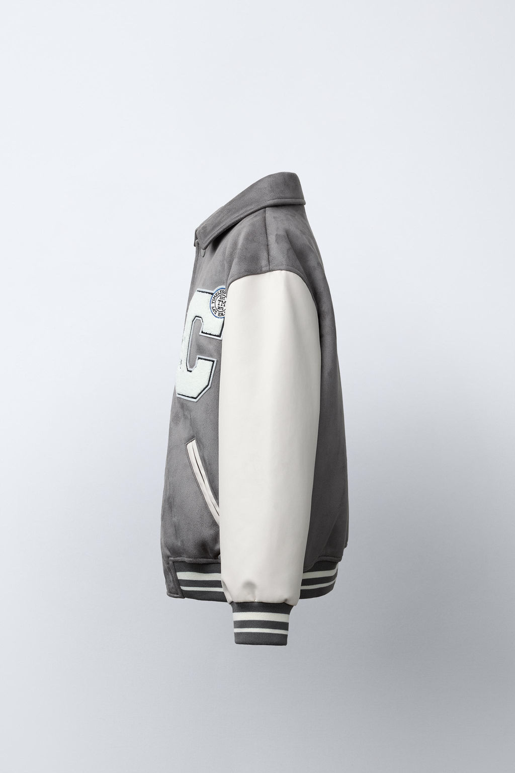 COMBINED SUEDE EFFECT BOMBER JACKET - Zara фото 3