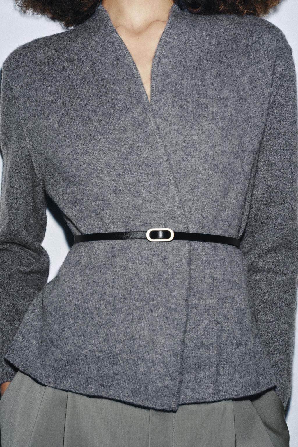 100% WOOL BELTED CARDIGAN - Zara фото 4