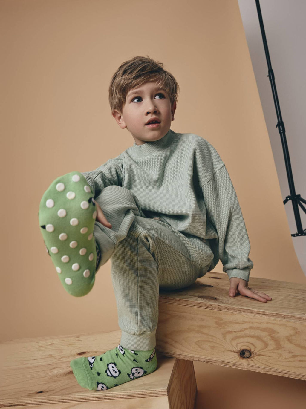 Цена за 2 пары Conte-kids Хлопковые носки TIP-TOP с рисунками салатовый