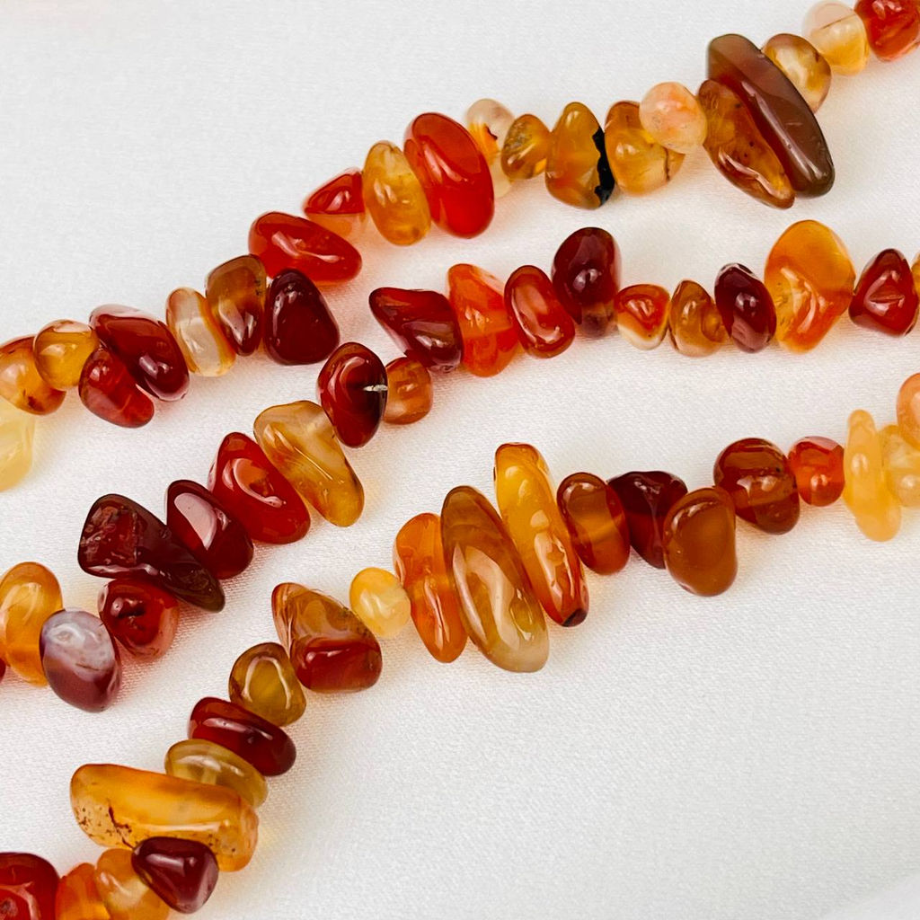 Бусины для укопшений из Сердолика крошка 80 см